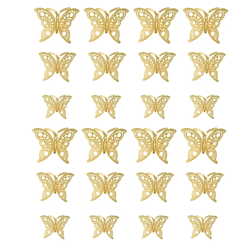 

72 шт., 3D наклейки на стену в виде бабочек