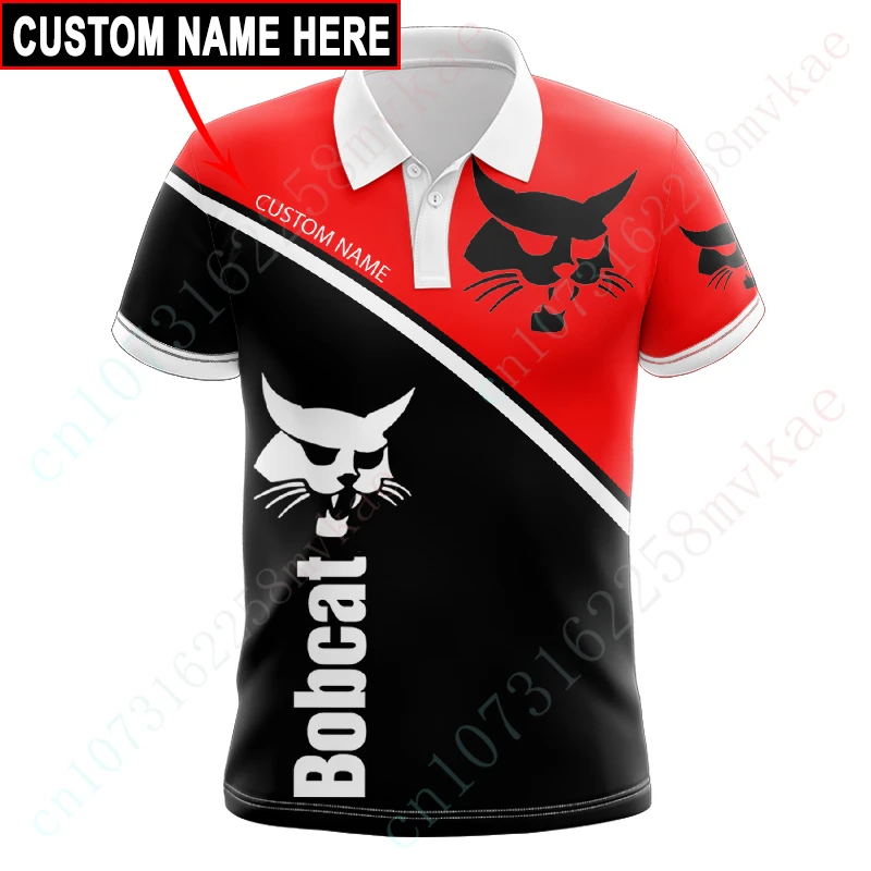 

Bobcat T-shirts Casual Breathable Polo Shirt Harajuku Short Sleeve Anime 3D Printing T Shirt For Men's Clothing Unisex Tee Top