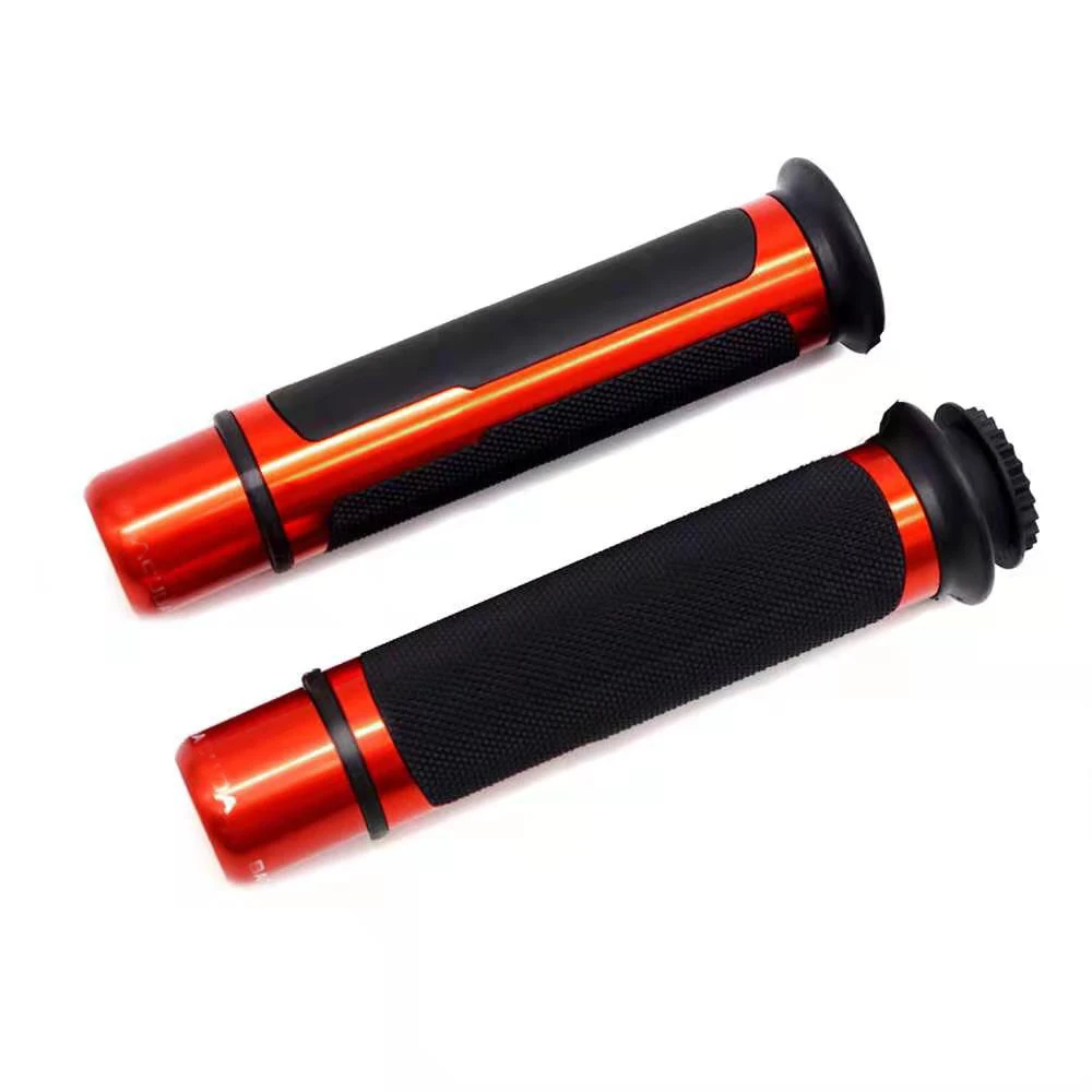 

22mm 7/8'' Motorcycle Handlebar Grips CNC Aluminum Rubber Handle Grips Universal For Yamaha YZF R125 R1 R3 XJR1200 FJR 1300 XMAX
