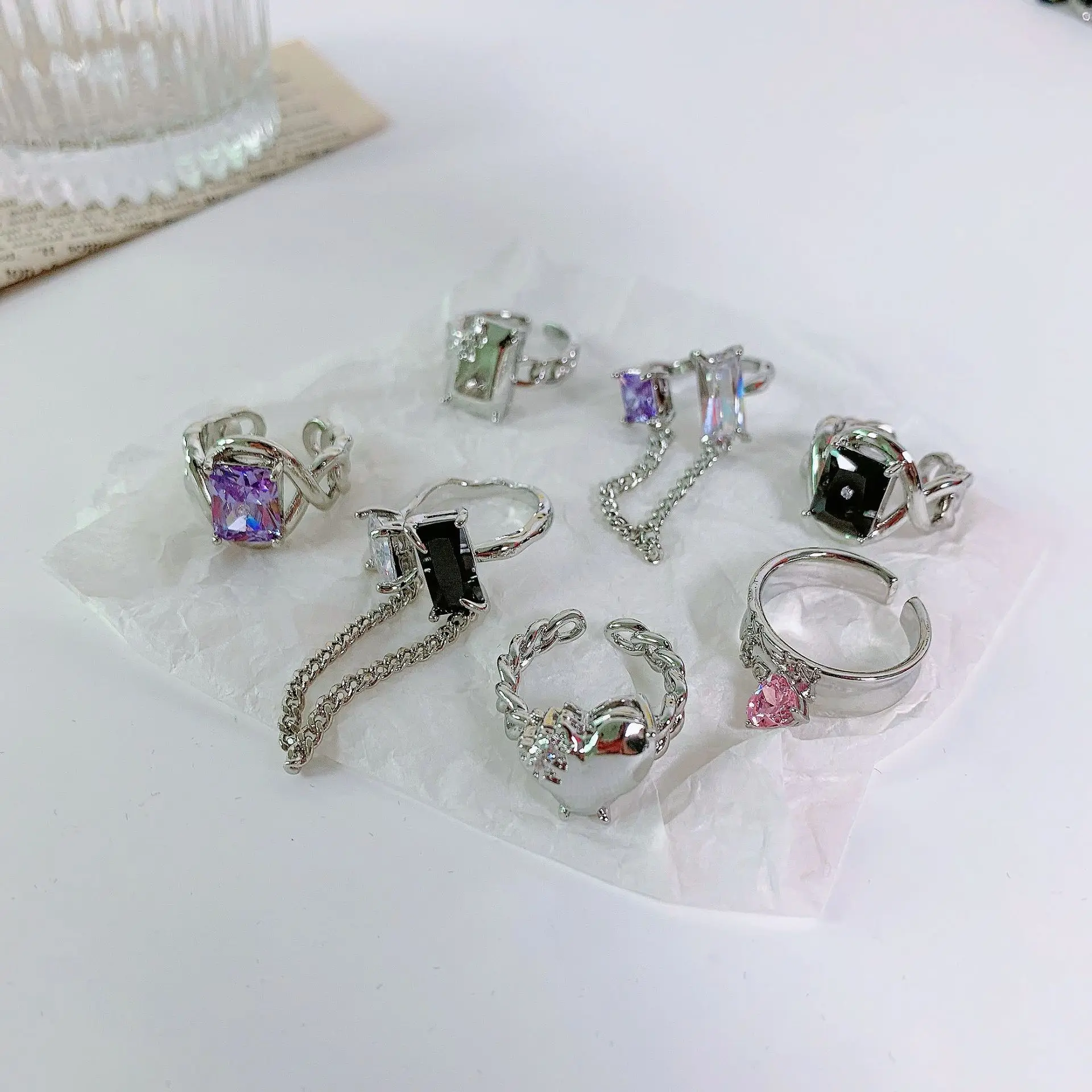 Корейские подвески металлическая цепочка Геометрическая искусственная кожа