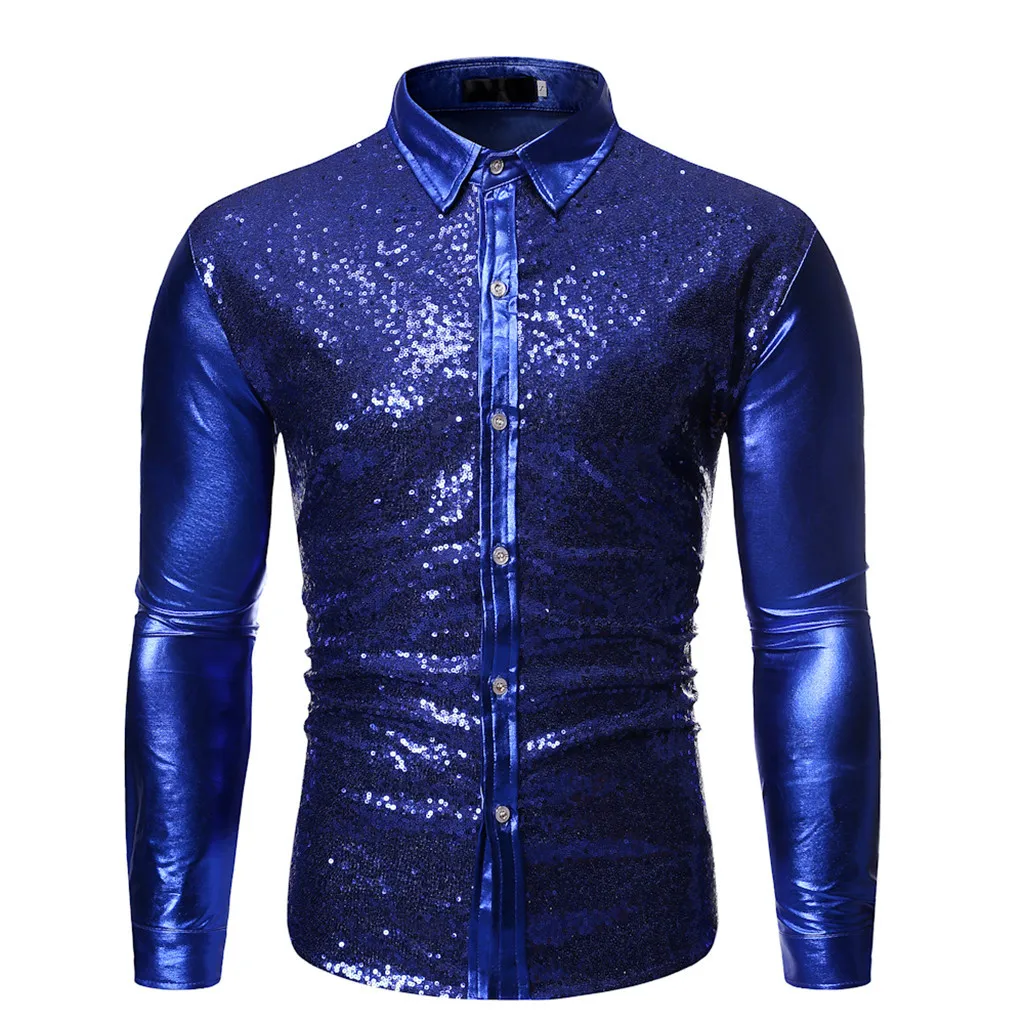 

Men's Style Fashion stamped Long Sleeve Shirt Printed Long-Sleeved Blouse T Shirts Men Fashion