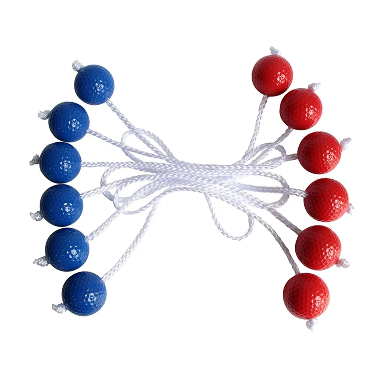 

6Pcs Ladder Toss Game Ladder Ball Outdoor Lawn Yard Beach Game Golf Balls Black and White