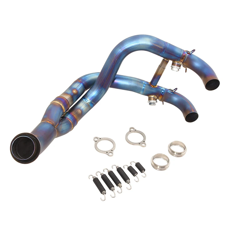 

Motorcycle Exhaust System Front Link Pipe Titanium Alloy Modified For DUKE 790 890 Adventure R Rally Husqvarna Norden 901 2023