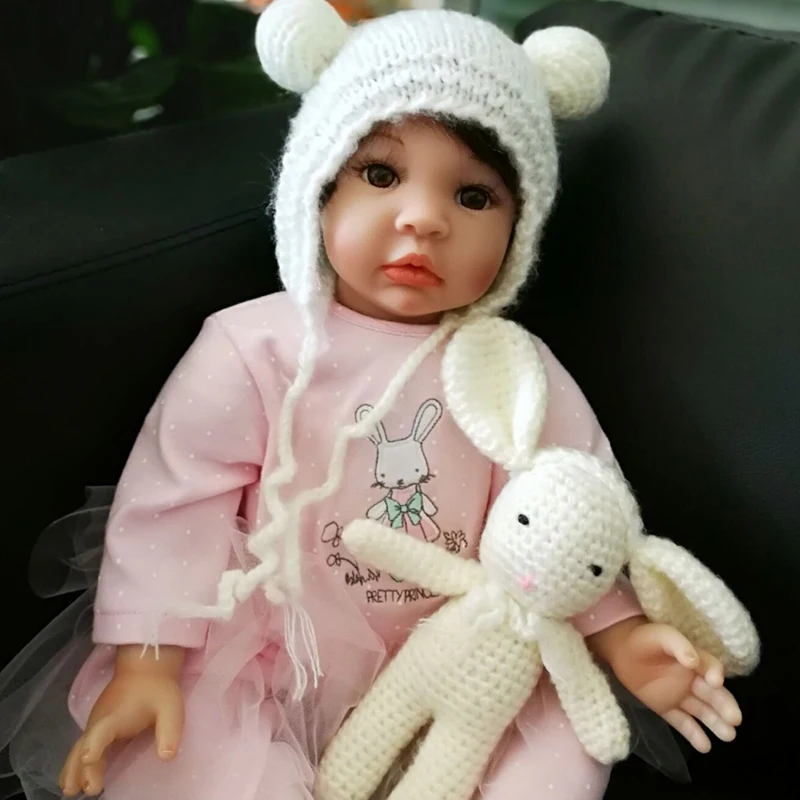 

Кукла реборн ручной работы 22 дюйма, Реалистичная милая кукла-младенец, для маленьких девочек