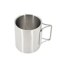 double wall anti scalding coffee mug insulated portable stainless steel polishing beer tea juice drinking cup