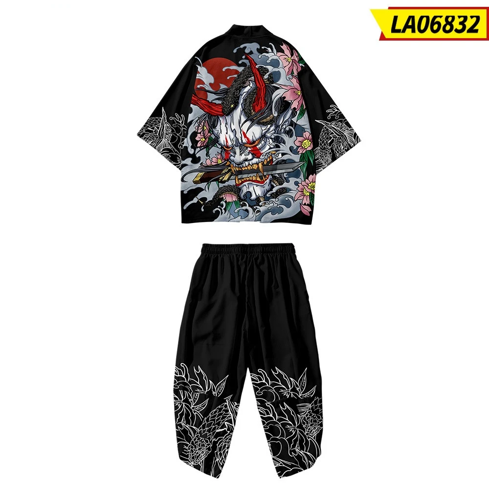 Традиционное кимоно для женщин и мужчин юката из двух предметов в стиле