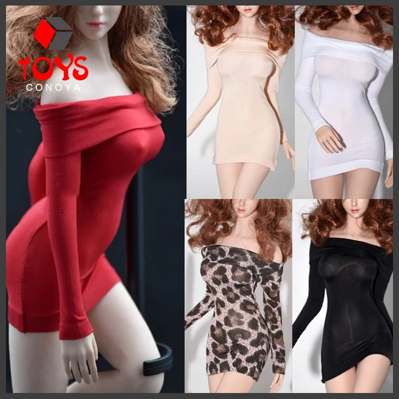 Модель соблазнительной короткой юбки на одно плечо в масштабе 1/6 облегающая