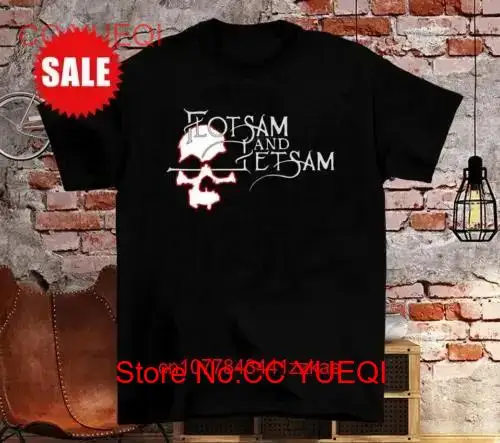 Черная футболка Flotsam and Jetsam Band Skull FJ 356934 длинные или короткие рукава