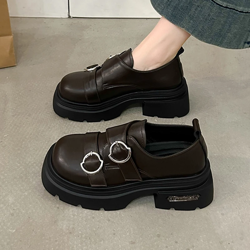 Женские туфли на платформе и среднем каблуке мэри джейн в стиле &quotЛолита&quot