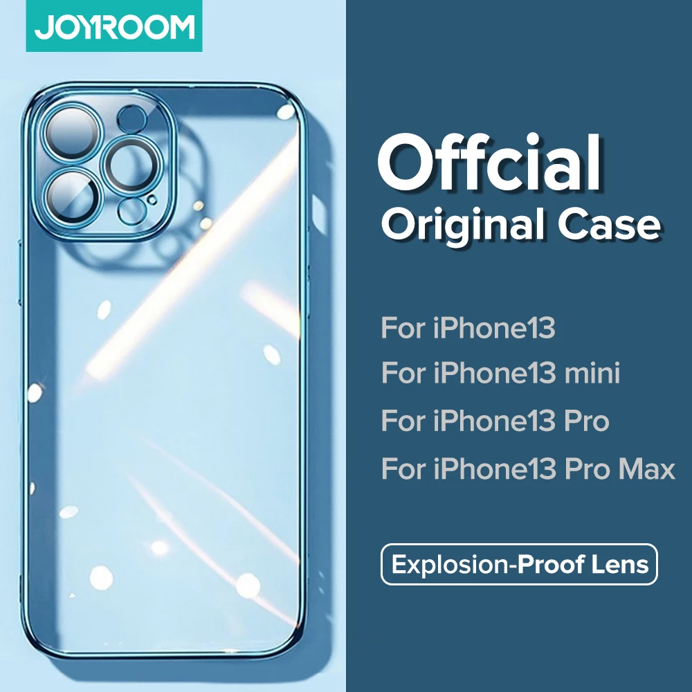 

Joyroom Clear Plating Case For iPhone 13 12 Pro Max Full Lens Cover Shockproof Soft TPU Mobile phone Cover For iPhone 13 12 Case