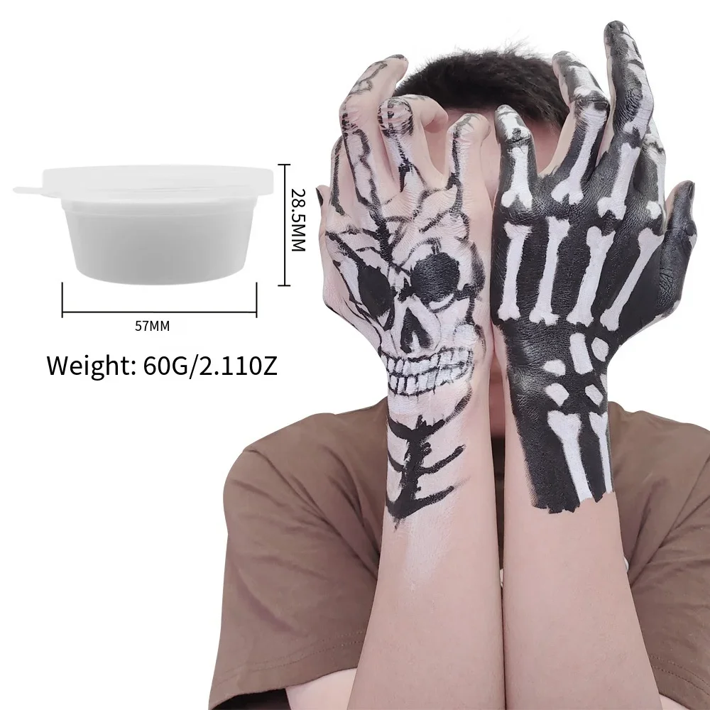 Пигменты для рисования тела на Хэллоуин черно-белые пигменты макияжа Pinta Caritas