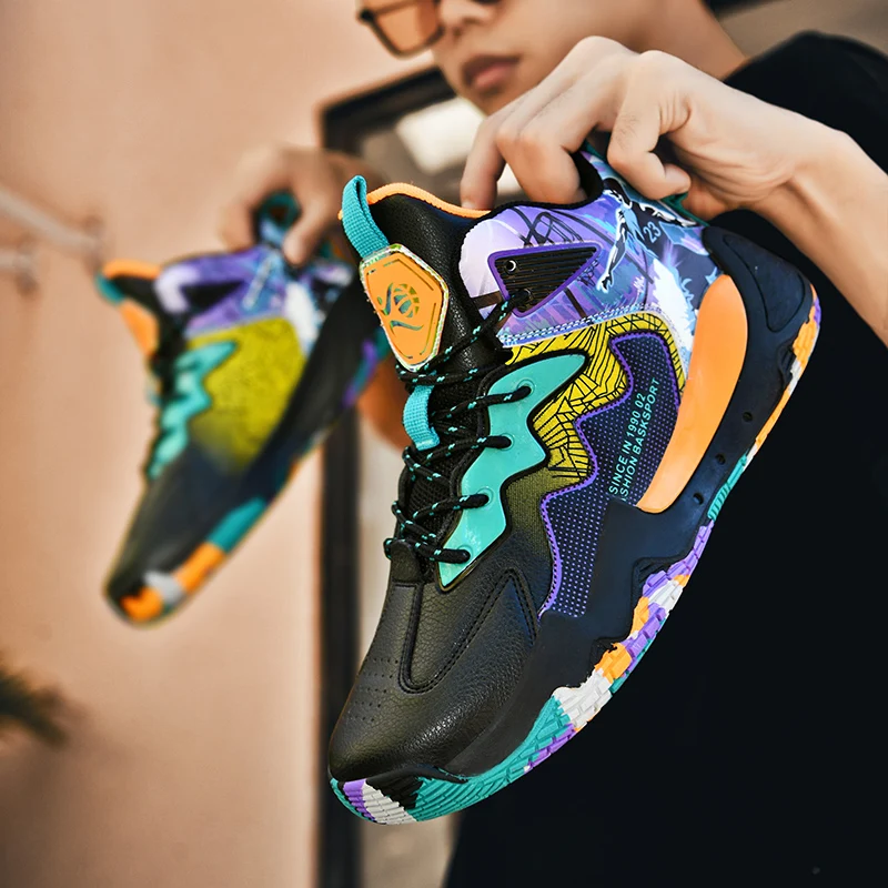 Autumn Winter Fashion Basketball Shoes for Men Women Comfotable Leather Sneakers Basket Men Professional Basketball Man Sneakers