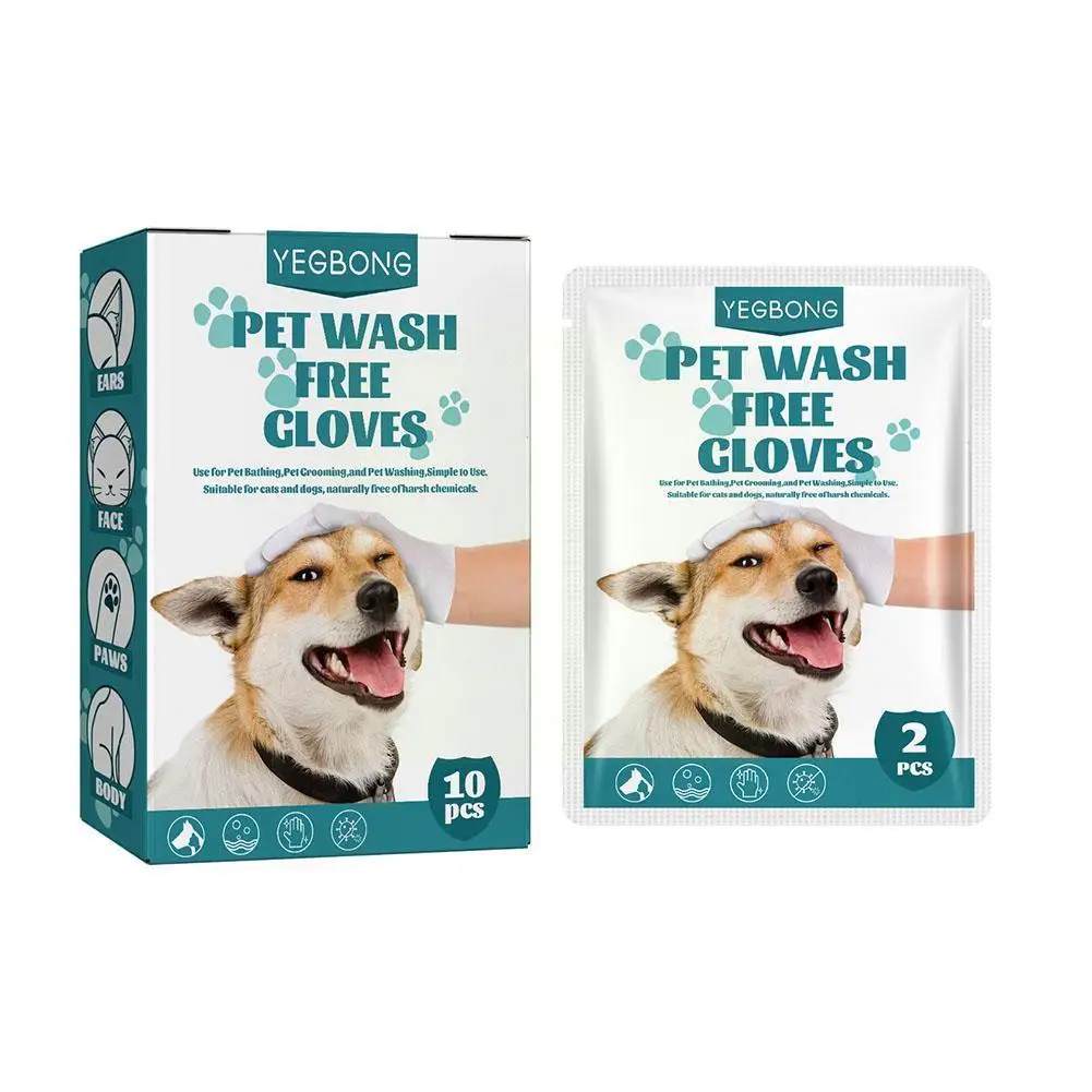 

Pet Cleaning Wipes Grooming Gloves No Rinse Cleaning Body Hair Face Eyes Ears Paws For Cats Dogs Hamsters Pigs Horses Clean D7I9