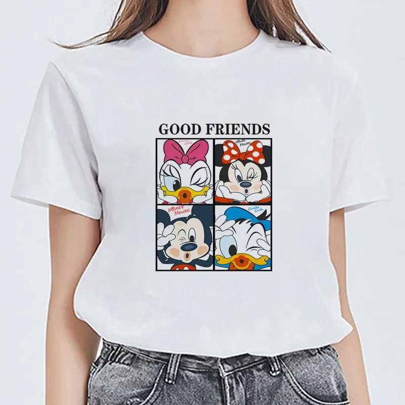 

Mickey Mouse Minnie Donald Duck Daisy Duck Tee Shirt Women Kawaii Cute Men Tshirt Vintage Clothing Oversized T Shirt Daily 2022