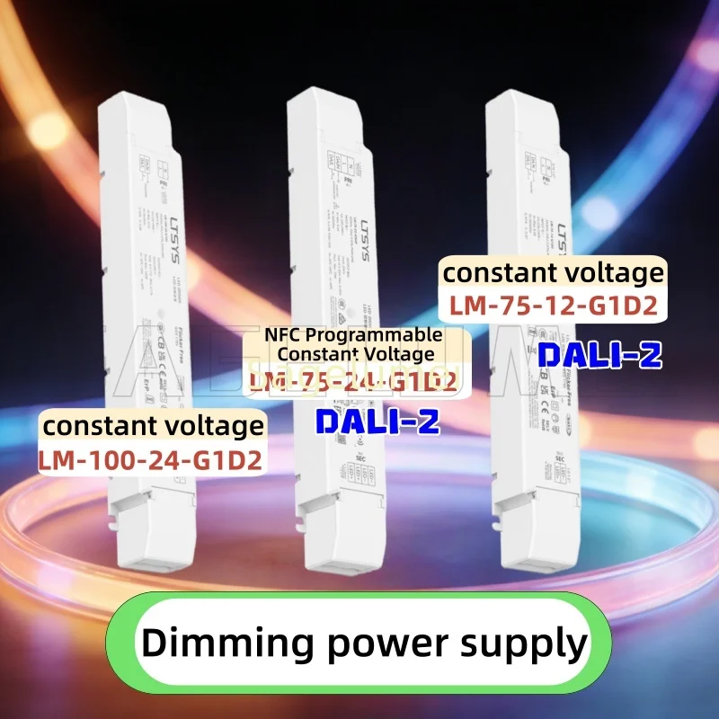 Фото LTECH LM-100-24-G1D2 LM-75-24-G1D2 LM-75-12-G1D2 DALI-2 Блок затемнения 75 Вт 100 Вт NFC Программируемое постоянное напряжение 12/24 В постоянного тока №1