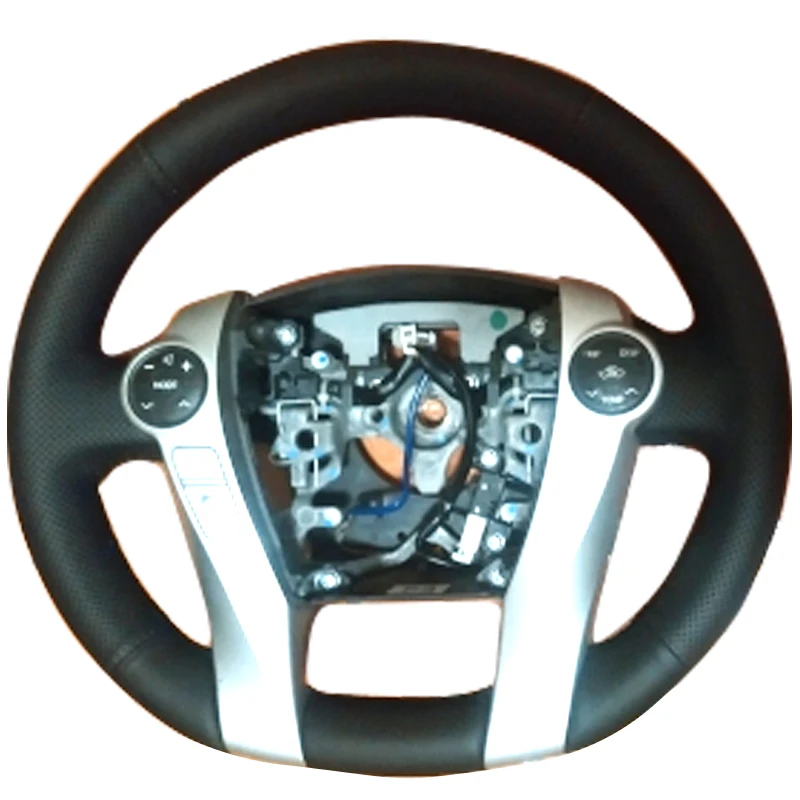 

Самодельная Модифицированная оболочка для руля из натуральной кожи для Toyota Prius 2009-2015 Aqua 2014 2015