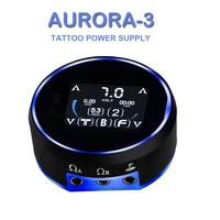 upgrade tattoo power supply machine tattoo aurora 3 colorful rotary gun tattoo pen tft touch screen tattoo battery