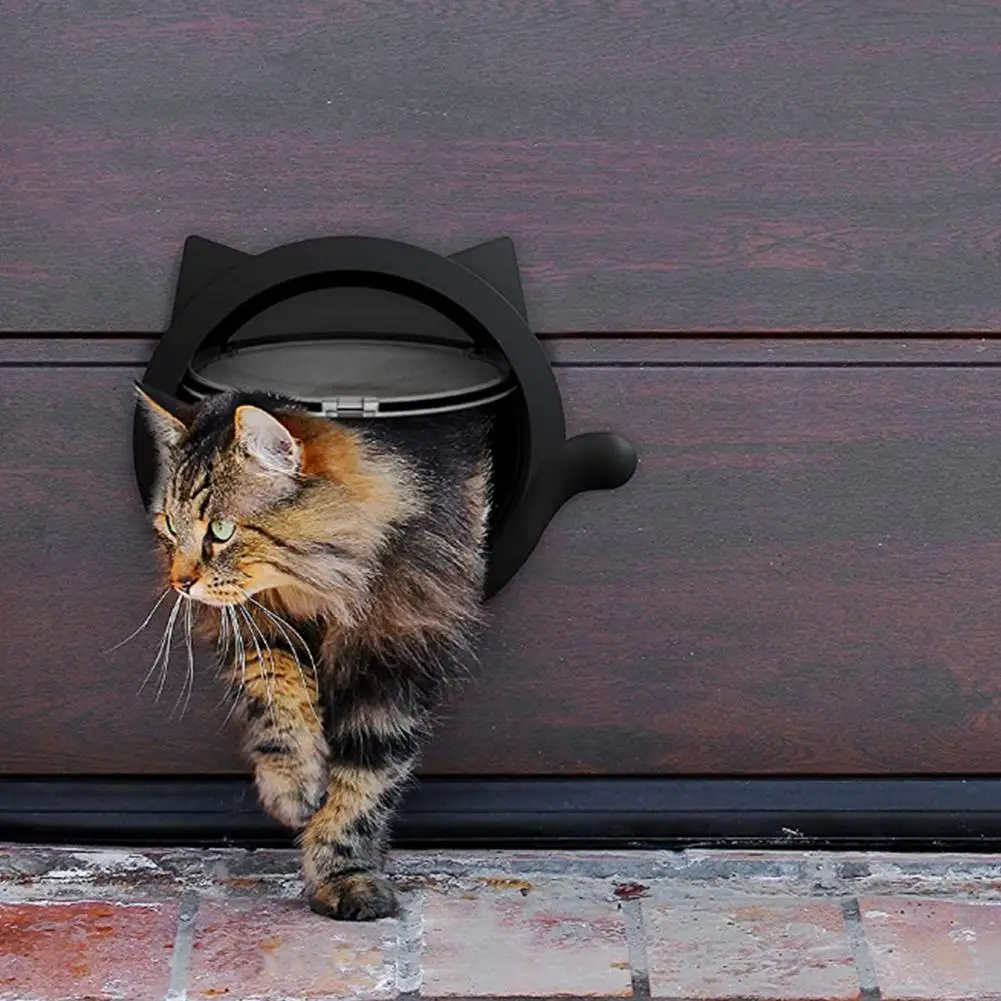 

Dog Cat Flap Door Lock Pet Cat Gate Security Flap Door For Animals Plastic Small Dog Gate Cat Flap Pet Door Gate