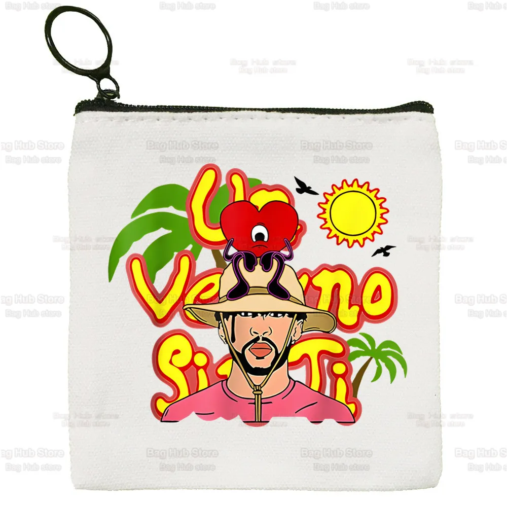 Bad Bunny Un Verano Sin Ti Tu No Eres Bebecita Eres Bebesota Coin Purse Female Canvas Cute Key Bag Mini Clutch Small Purse