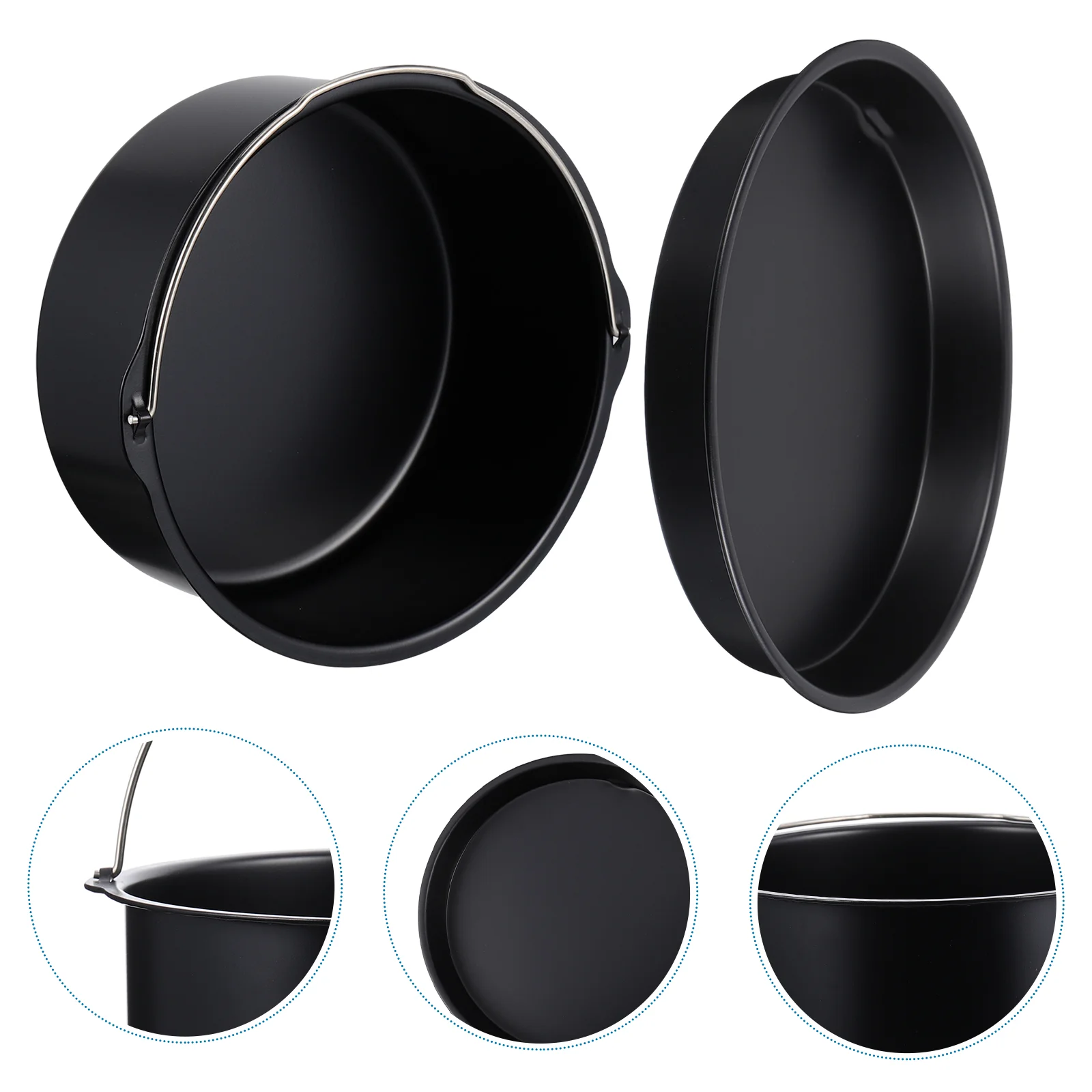 

Pan Baking Fryer Air Cake Pizza Round Metal Mold Oven Pans Plate Non Stick Sheet Accessories Pressure Dish Cooker Cans Muffin