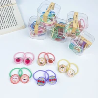 kid korean version of acrylic fruit cartoon small rubber band lovely candy color 10pcsset hair circle hair accessories