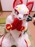 white cat fursuit teen costumes full fursuit furries costume anime custom for child adult