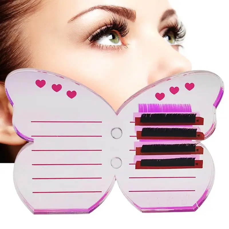 

Держатель для накладных ресниц, портативный акриловый держатель для палетки, для хранения косметики, место для ресниц и пинцет