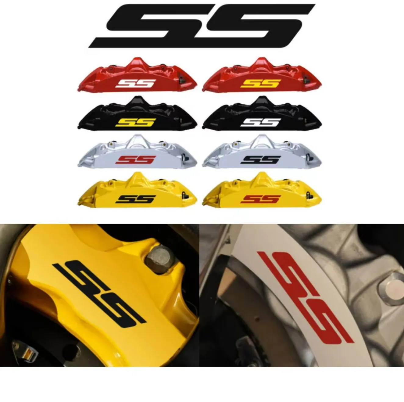 

8 X Camaro SS наклейка на тормозной суппорт, графическая эмблема, логотип автомобиля, термостойкая виниловая наклейка на тормозной суппорт, наклейки