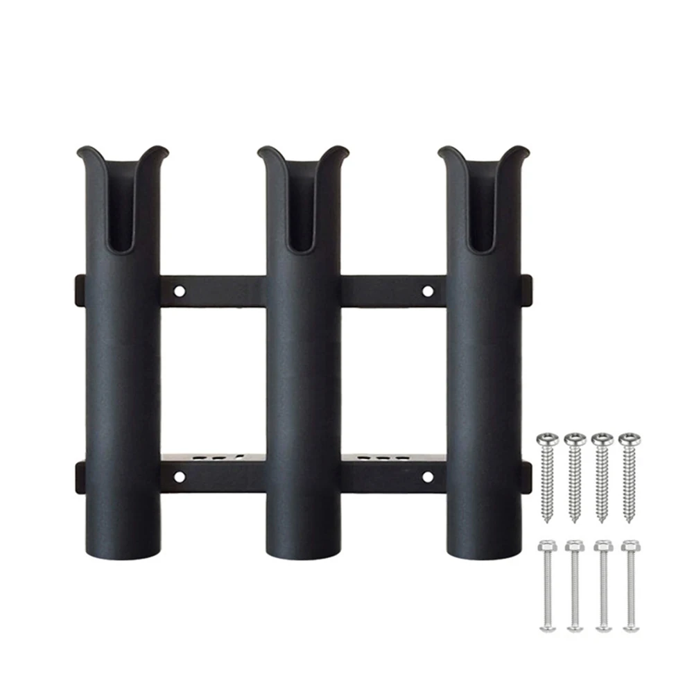 

1pc Slotted Fishing Rod Holder Yacht Kayak 3 Linkage Rod Holder 330*280*70mm OPP Bag For Boat Truck Wall Fishing Equipment