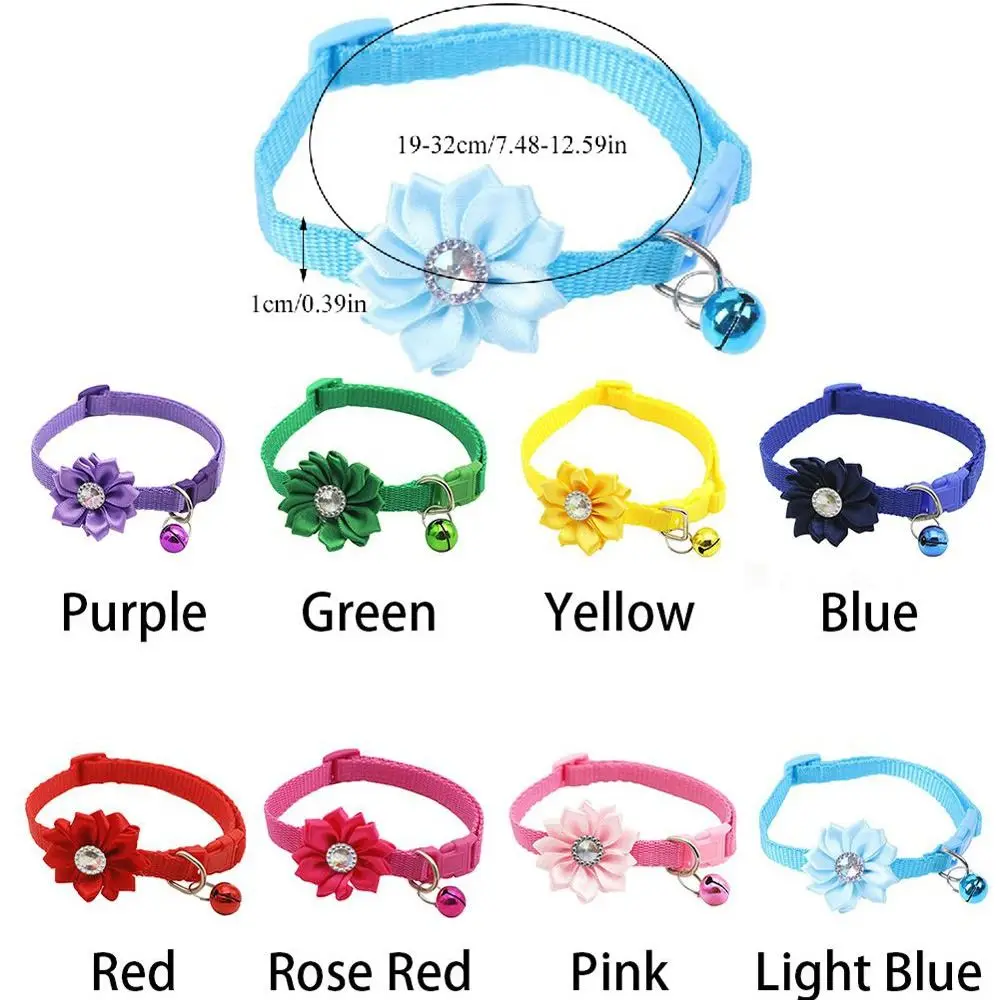 Ошейник для собак клетчатый бант разноцветный аксессуар домашних животных в