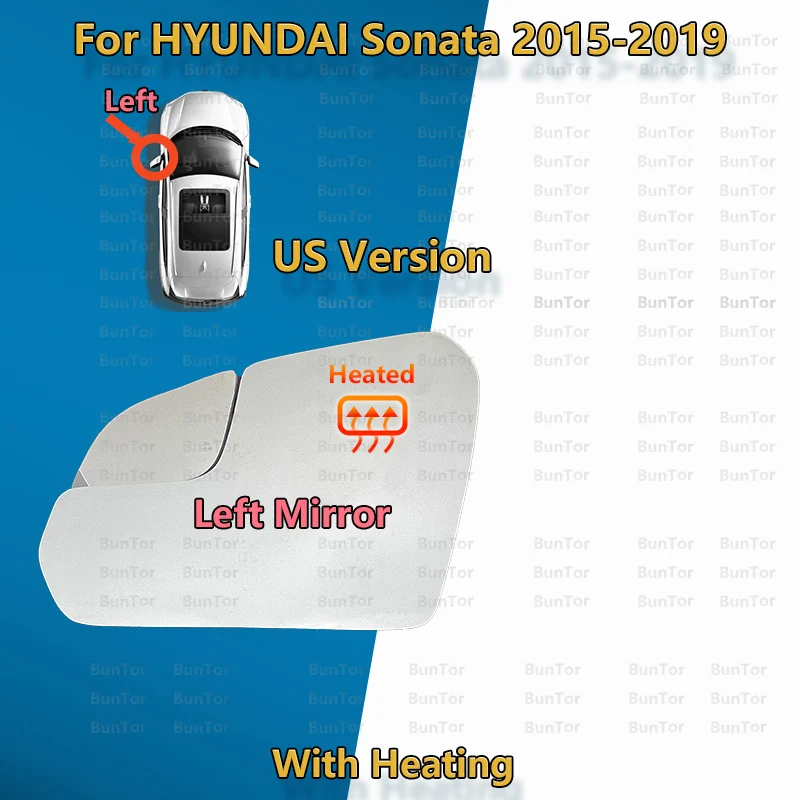 

Автомобильное зеркало заднего вида с подогревом для Hyundai Sonata, версия США 2015, 2016, 2017, 2018, 2019/ 87611/21-C2000/объектив зеркала заднего вида