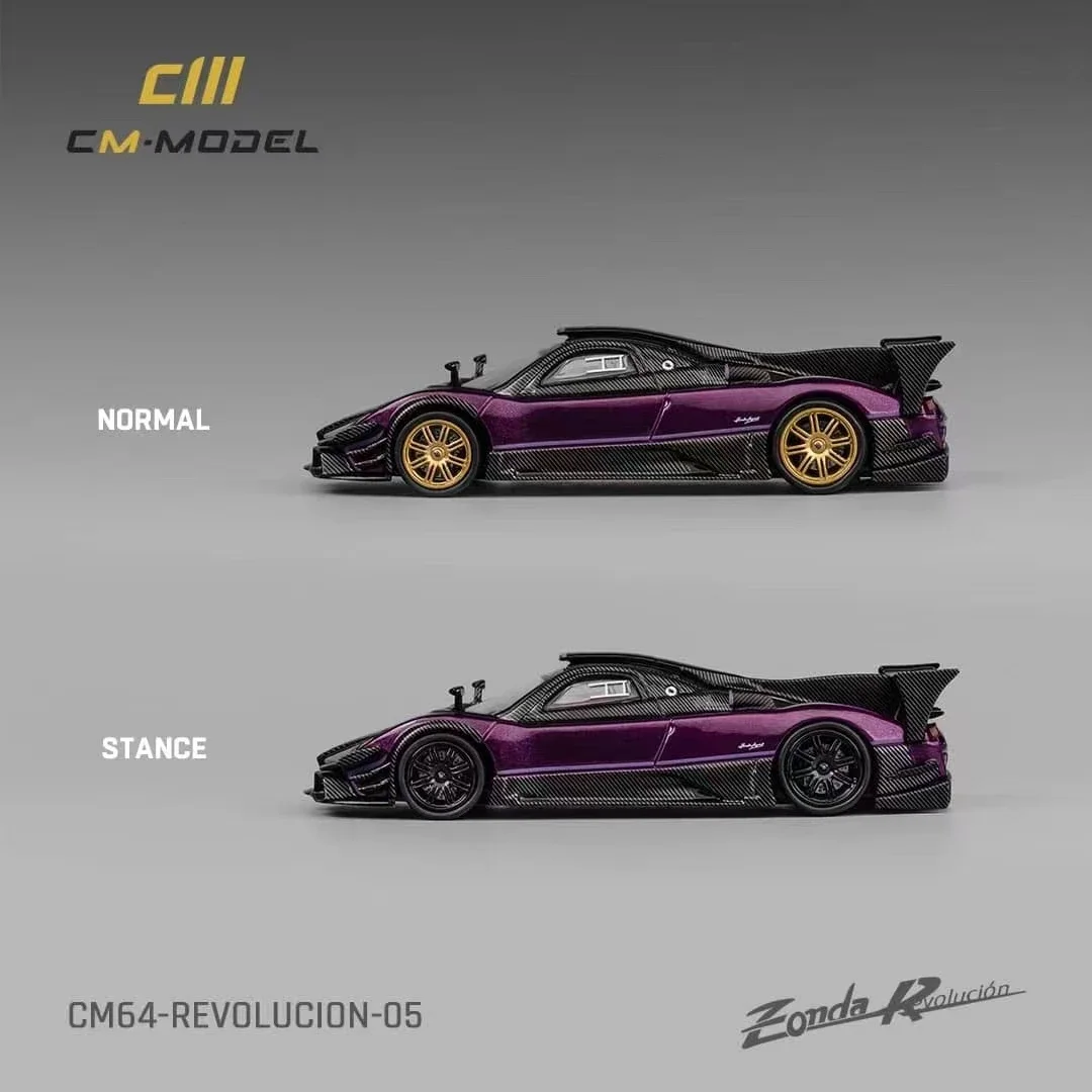 Предпродажа CM 1:64 Zonda R Evolucion трековая версия карбоновые фиолетовые сменные колеса