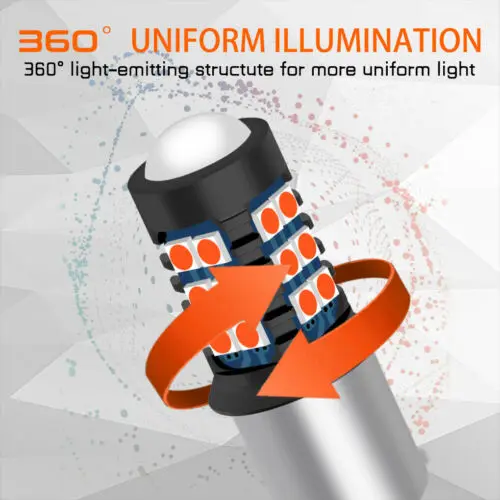 

Upgarde 1156 Red 30Smd-3030 Led Brake Light Center High Mount Stop Light Bulbs