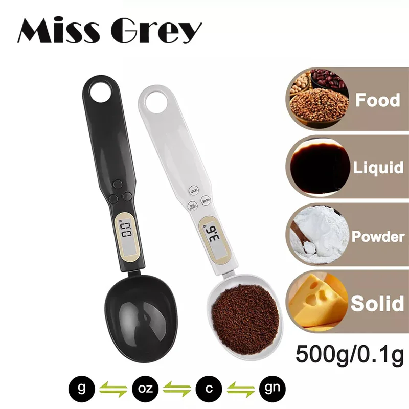 

500g/0.1g Digital Measuring Spoon with LCD Display Electronic Coffee Tea Spoon Weight Food Flour Sugar Kitchen Weighing Scale