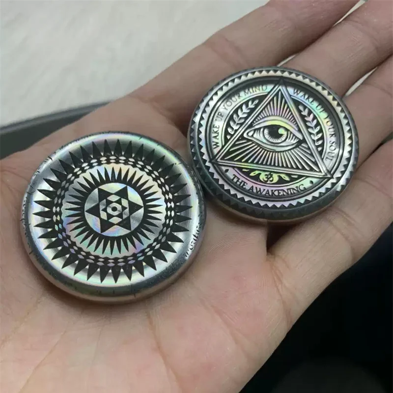 Eye of Providence Magnetic Sound Coins Anti Stress Toys EDC Anxiety Fidget Toys ADHD Hand Spinner Autism Adult Stress Relief