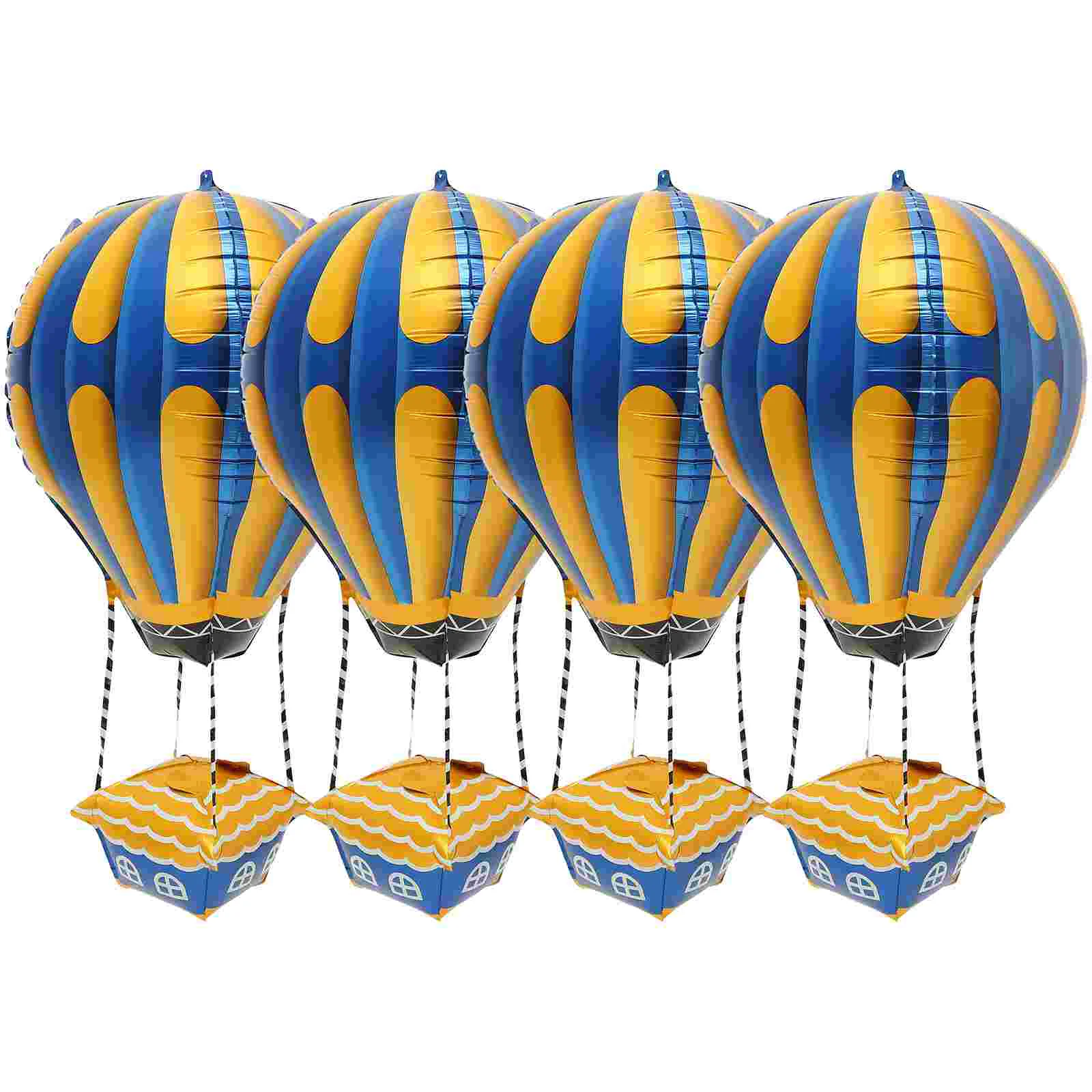 

4 Pcs Party Supplies Hot Air Balloon Classroom Decorations Aluminum Wedding Kids