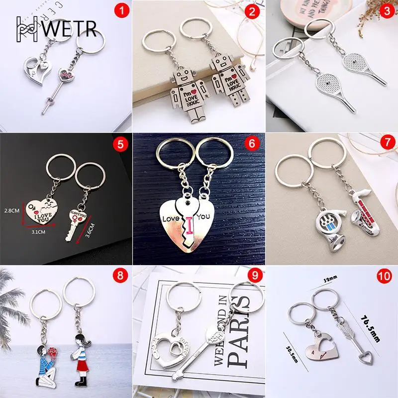 2 шт. кольцо-держатель для ключей влюбленных | Украшения и аксессуары