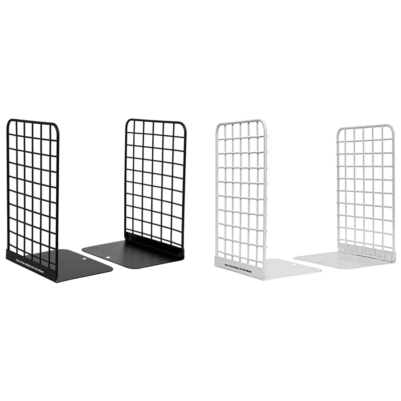 

Офисная металлическая книжная полка с решеткой, L-образная Нескользящая настольная книжная полка для хранения книг и файлов