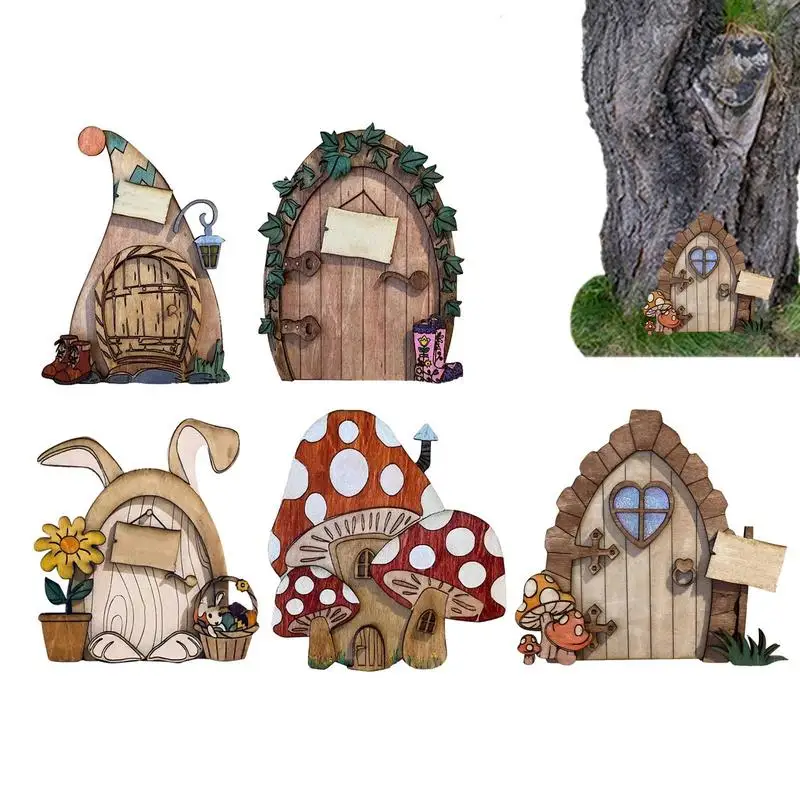 

Сказочные двери в комплекте, сказочные двери для оформления интерьера деревьев, сказочные двери и окна, двор, художественный сад