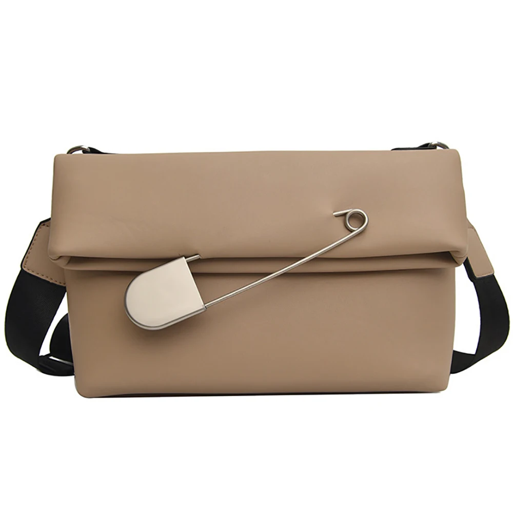 

Retro Metal Pin Design Purses And Fold Bags Trendy Female Crossbody Chian Bag Shoulder Bag Ladies Clutch Bag Tote Bag Pu Leather
