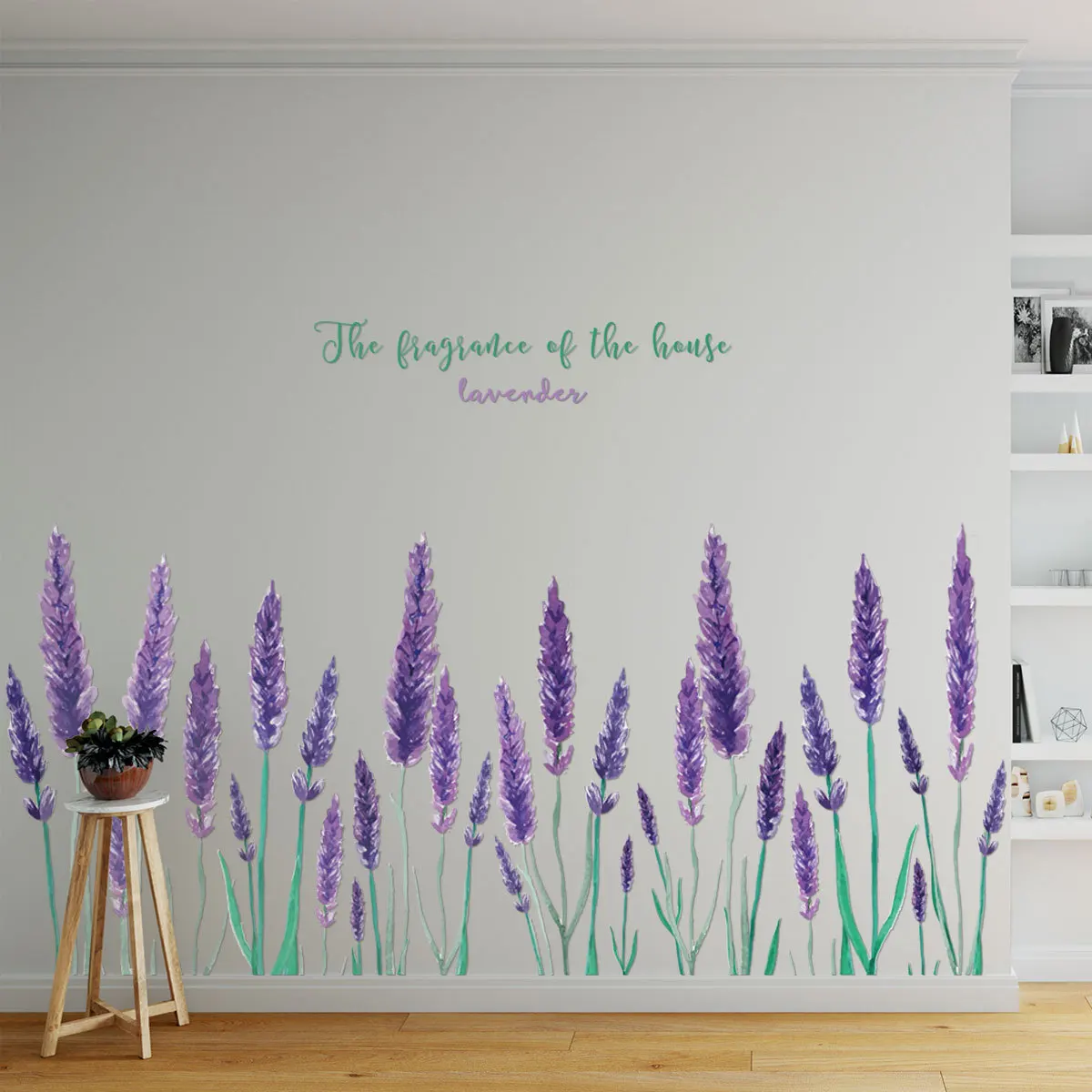 

Wall Stickers Lavender Background Home Room Decoration Living Room Bedroom Botanical Wallpaper Wall Decals House Interior Decor