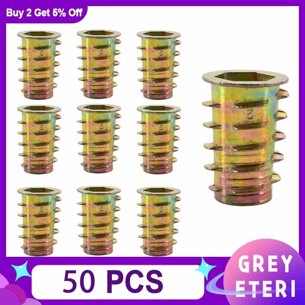 

Гайки мебельные из цинкового сплава с шестигранным хвостовиком, 50 шт./100 шт.