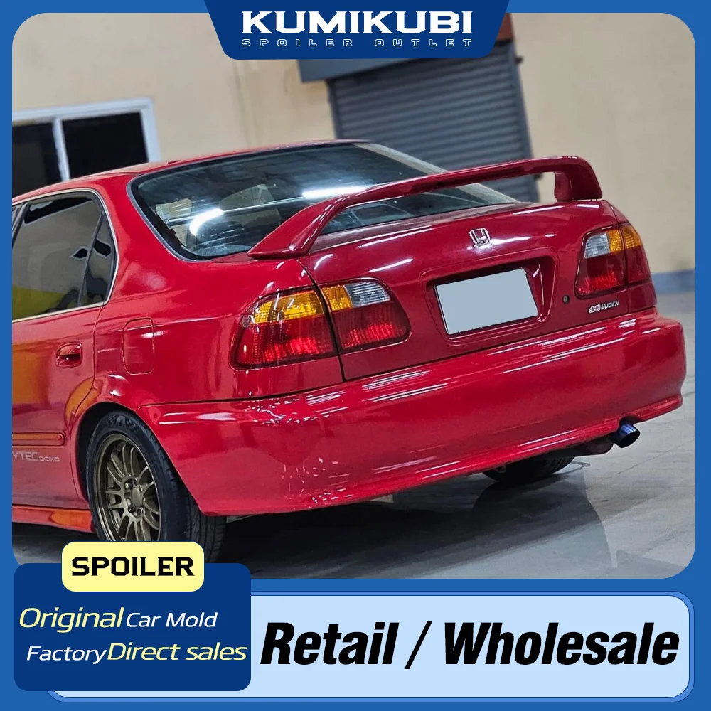 

Для Honda Civic EK3 1996-2000 задний спойлер багажника, высококачественный АБС-пластик, черная задняя крышка автомобиля, крылья, тюнинг, комплект кузова, аксессуары