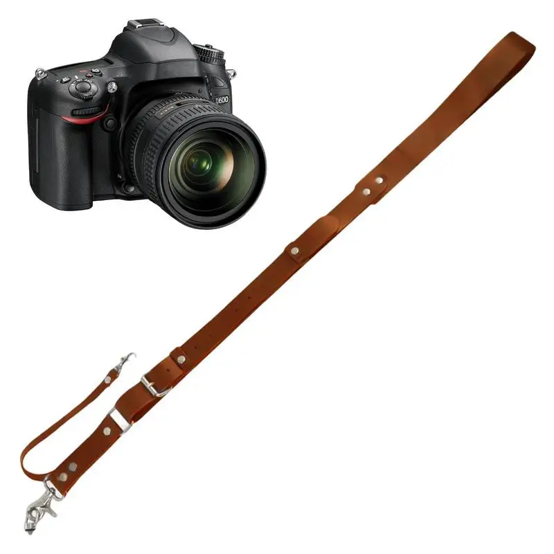 

Camera Sling Strap Adjustable Professional Camera Strap Photo Camera Neck Strap Leather Quick Release Safety Tether Photographer