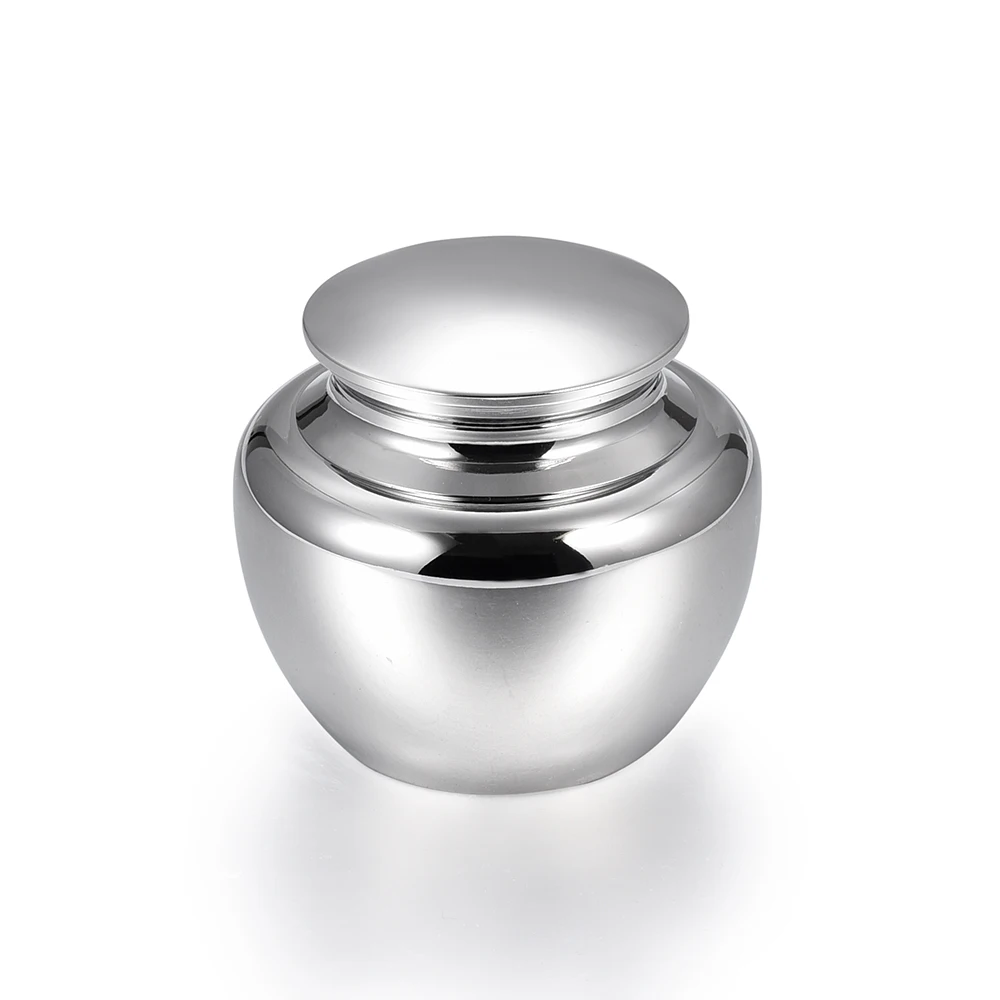 IJU036 Pure Handcraft Apple Shape Mini Cremation Urns Pet/Human Memorial Stainless Steel Keepsake Jar 41*41mm