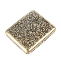 retro bronze cigarette case 20 pcs portable stainless steel thickened metal