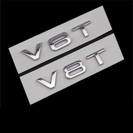 

3D Car Sticker 3.0 5.0 V6 V8 V6T V8T Stickers Rear Emblem Badge Decals for Jaguar SUV I-PACE XJ XF F-Type XK Audi 3.0 V6T A3 A4