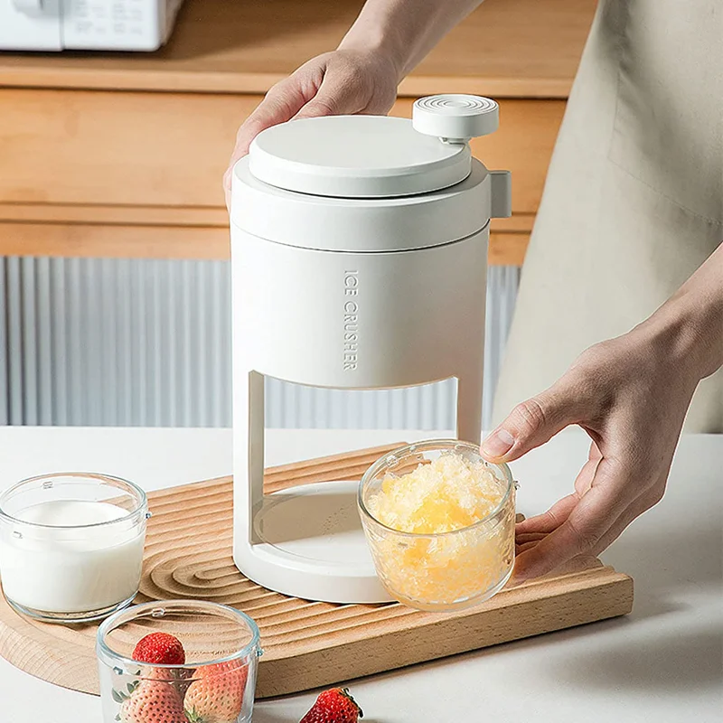 

Portable Hand-Crank Ice Crusher Machine Manual Ice Crusher Hand Crank Snow Cone Smoothie Maker Ice Block Breaking slush Machine