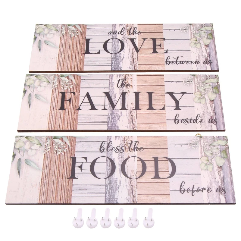 

Деревянный знак семьи благословение страны домашний Декор стены еды и семьи деревянный подвесной знак