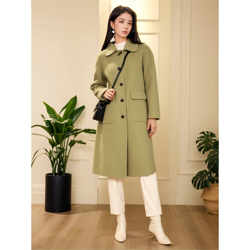 [Liangyue] Альпака свободный двусторонний дафлкот с лацканами новинка зимы 2024